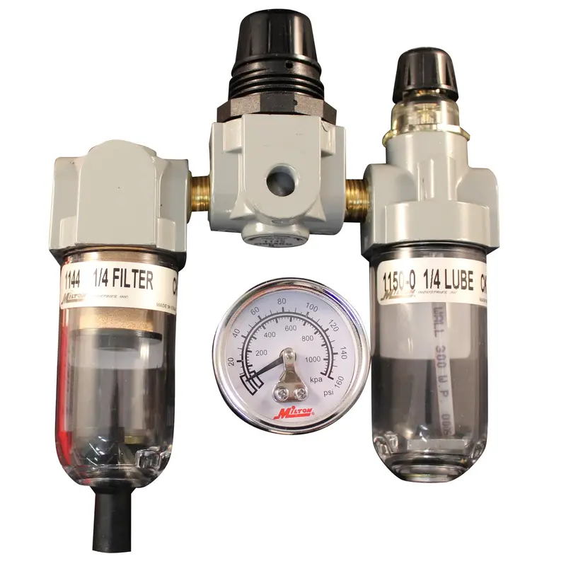 1/4 Inch NPT Deluxe FRL Trio Assembly