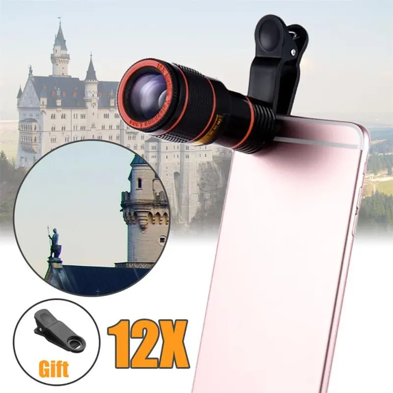 12x Optical Zoom Smartphone Telescope Lens – Ultra HD Mobile Photography Accessory