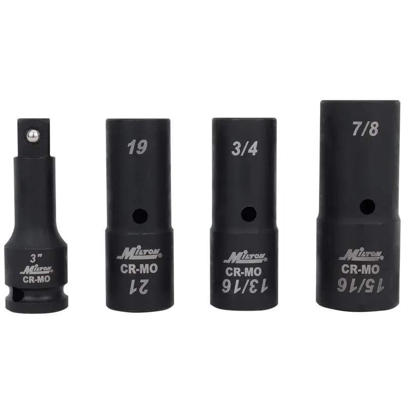 1300-SS-10 Deep Thin-Wall Flip Socket Set — 1/2″ Drive, 4-Piece Metric/SAE Combo