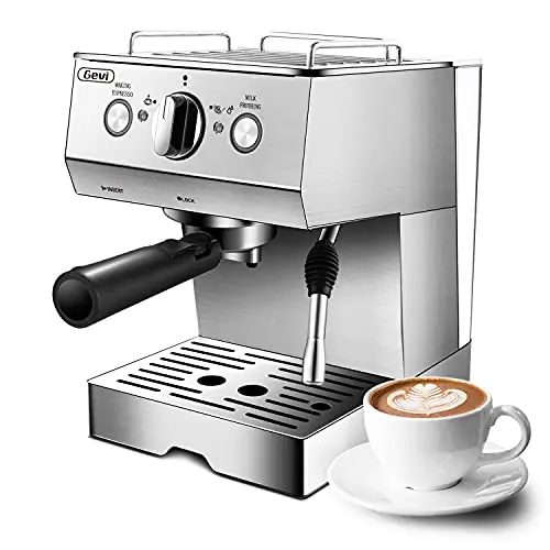 15-Bar Espresso Machine with Milk Frother – Dual Temperature Control, 1.5L Removable Tank, Latte & Mocha Ready (Silver)