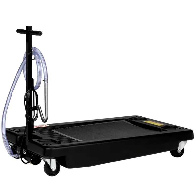 17-Gallon Low-Profile Poly Oil Drain Pan with Integrated Electric Evacuation Pump