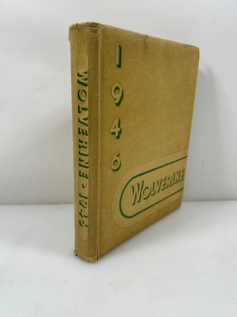 1946 Michigan State College Yearbook ‘The Wolverine’ — Separated Cover, Hardcover