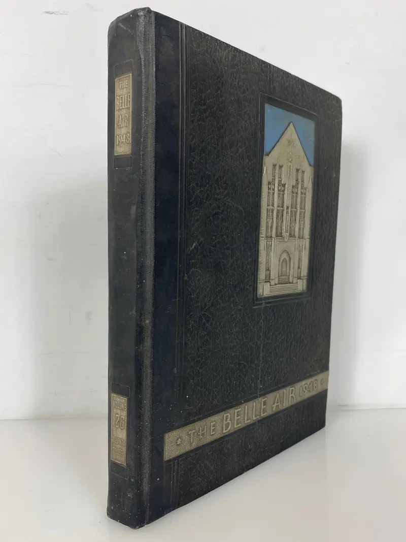 1948 Villanova College Yearbook ‘The Belle Air’ — Villanova, PA, Hardcover with Ephemera