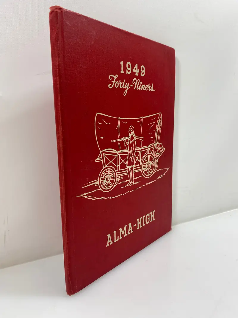 1949 Alma High School Yearbook ‘Forty-Niners’ – Alma, Michigan Hardcover Edition