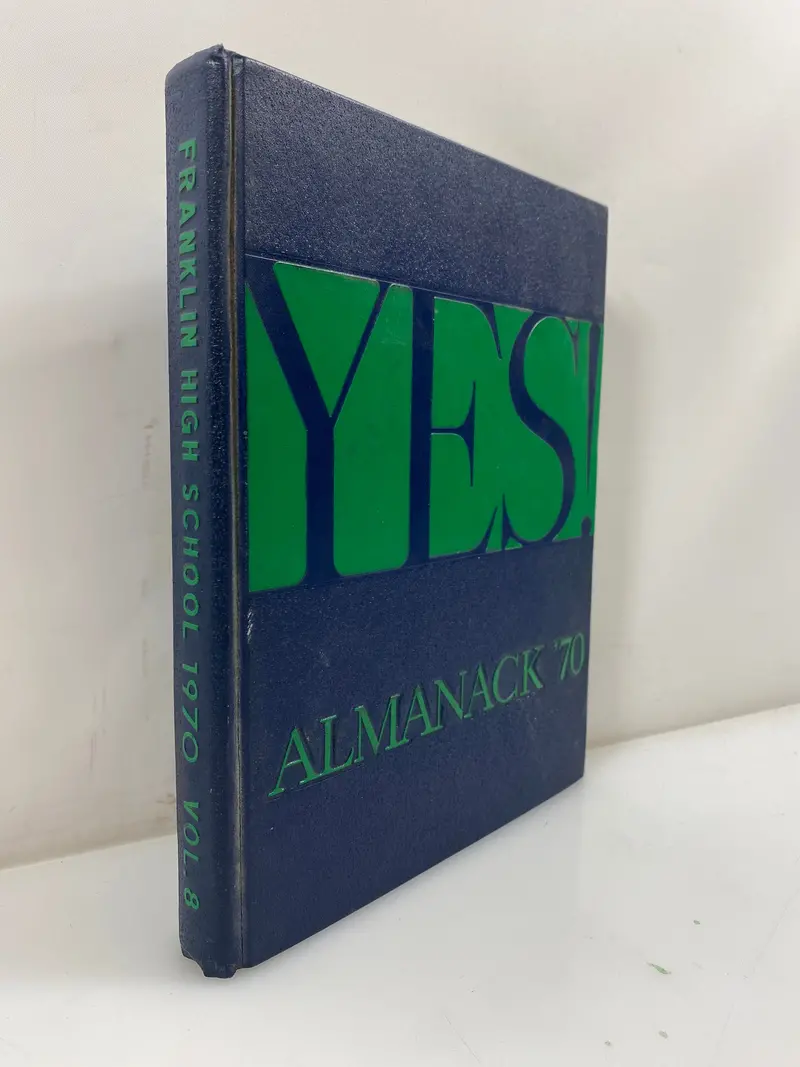 1970 Franklin High School Yearbook: “Almanack” – Livonia, MI Hardcover