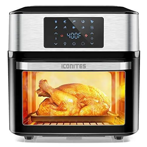 20-Quart 10-in-1 Air Fryer Toaster Oven Combo – 1800W Convection Oven with Rotisserie & Dehydrator