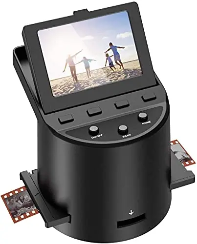 22MP Digital Film & Slide Scanner – Converts 35mm, 126, 110, and Super 8 Media to JPEG with 3.5″ Tilting LCD Screen and Full Mac/PC Support