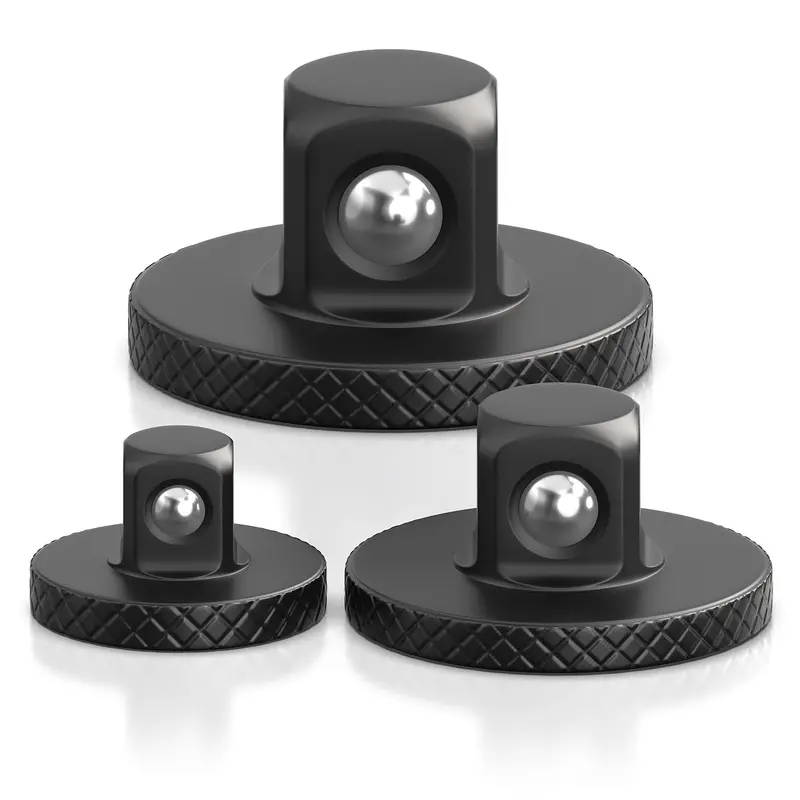 3-Piece Stubby Impact Socket & Bit Clip Set – Space-Saving Magnetic Organizer