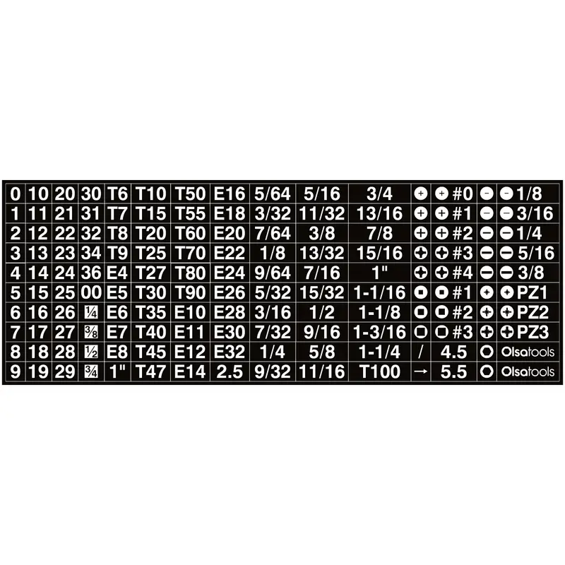 3-Row Magnetic Socket Holder Sticker Sheet