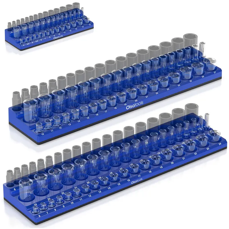 3-Row Magnetic Socket Storage Strip