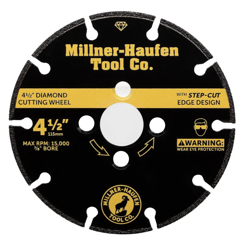 4.5-Inch Diamond Step-Cut Grinding Wheel for Fast, Clean Cuts