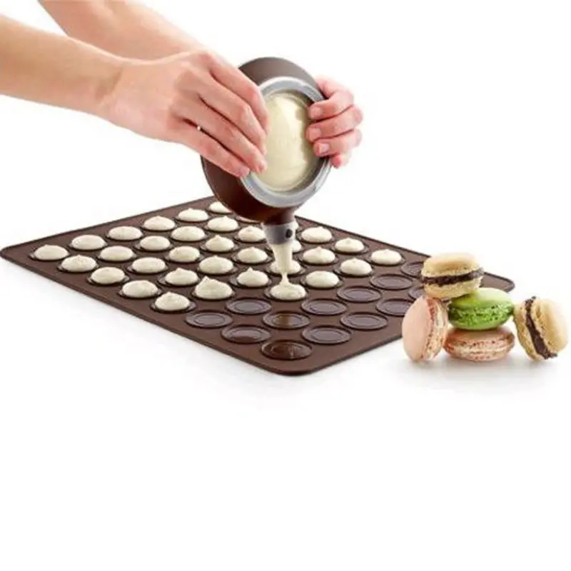 48-Cavity Silicone Macaron Baking Mat – Wholesale 10-Pack