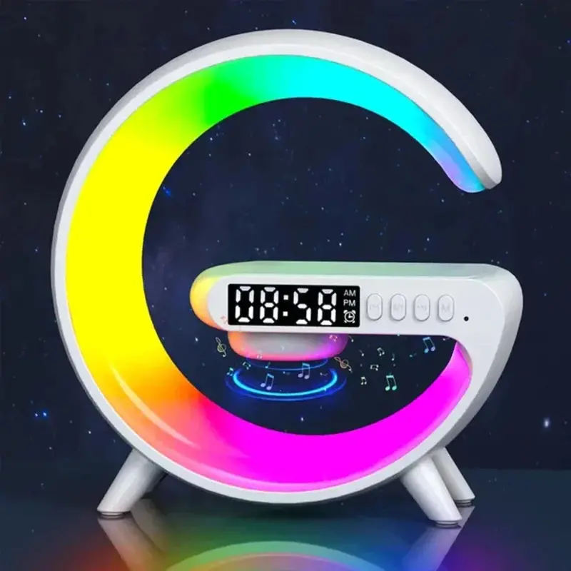 5.9-Inch RGB Wireless Charging Station with Bluetooth Speaker