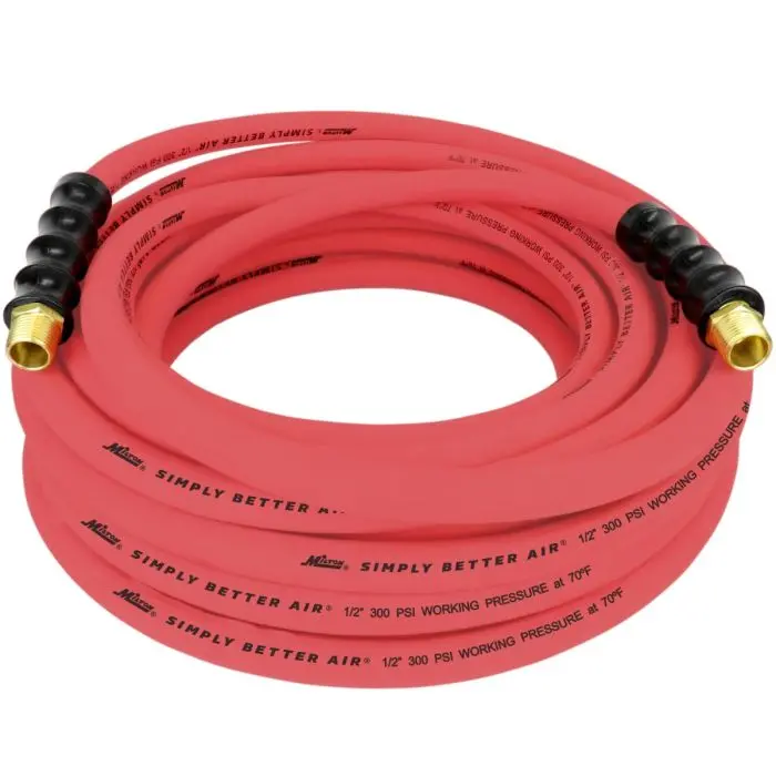 50-Foot Lightweight 1/2-Inch Air Hose with NPT Male Ends