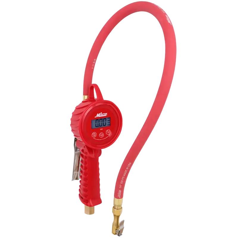 555e Digital Tire Inflator Gauge — 5–220 PSI, ±1 PSI Accuracy