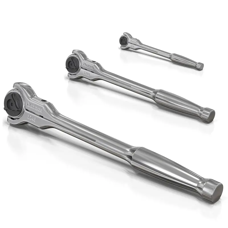90-Tooth Swivel-Head Round Ratchet