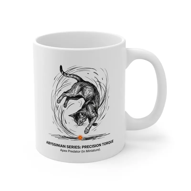 Abyssinian Cat Torque Analysis Ceramic Mug