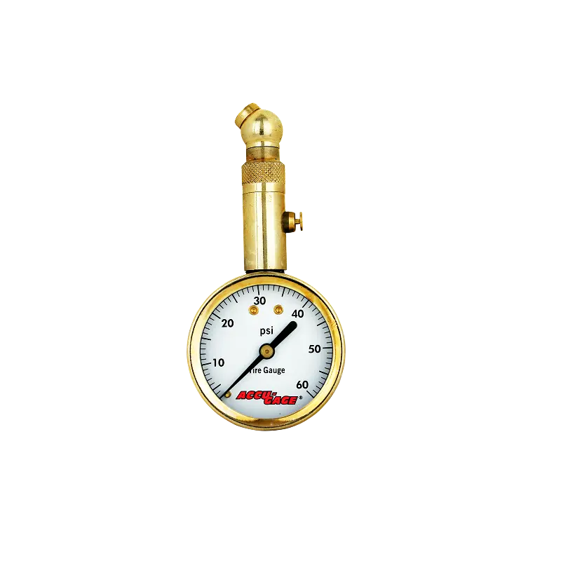 ACCU-GAGE® Dial Tire Pressure Gauge by Milton® – Swivel Chuck, ANSI-Certified (0–60 PSI)