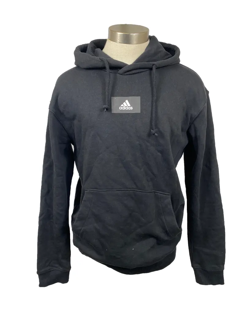 adidas Men’s Black Pullover Hoodie – Size S