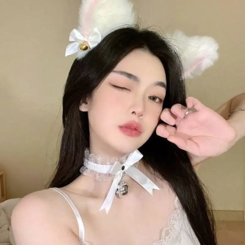 Adjustable Cosplay Cat Ear Headband with LED Accents