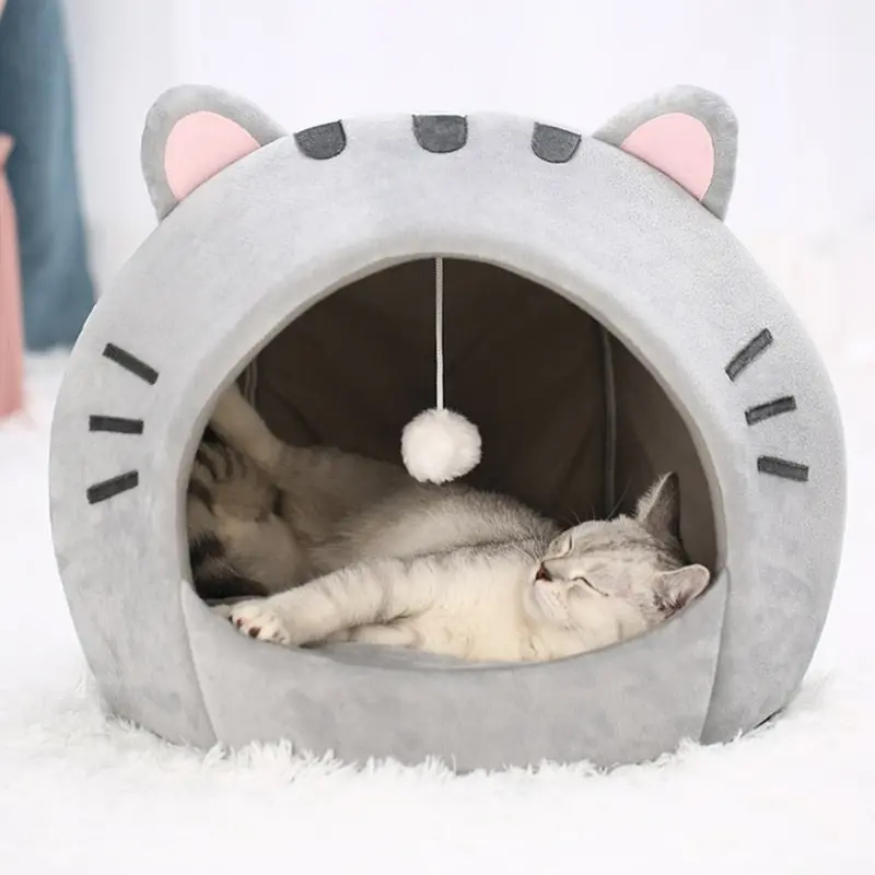 Adorable Cat-Mouth-Shaped Pet House for Small Animals