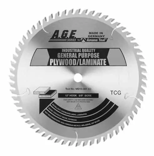Age Laminate Cutting Blade – 8" Diameter, 60-Tooth Tcg, 5/8" Arbor 1