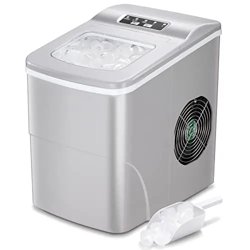 AGLUCKY Portable Countertop Ice Maker – 26 lbs Daily Capacity, Fast 6–8-Minute Ice Production