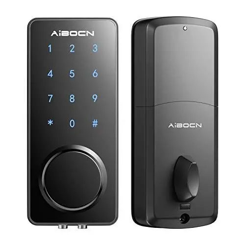Aibocn Bluetooth Smart Door Lock – Keyless Entry Deadbolt with App, Voice, eKey & PIN Control, Auto-Lock for Homes, Apartments & Hotels