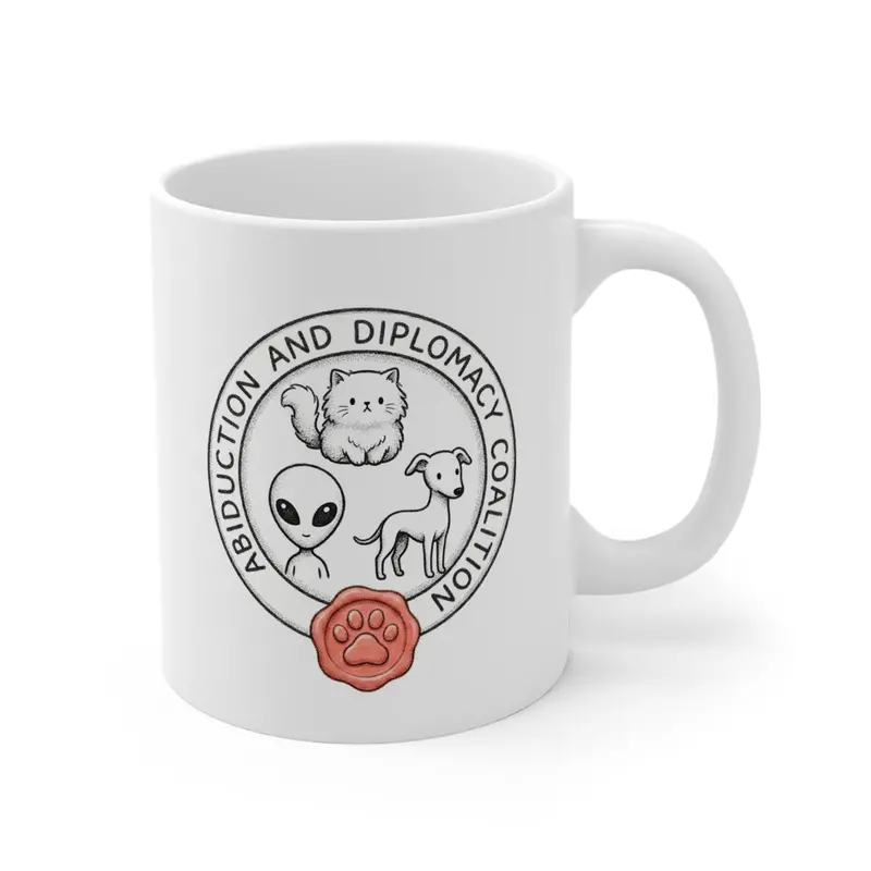 Alien & Multi-Pet Treaty Mug – Sci-Fi Inspired Ceramic Drinkware