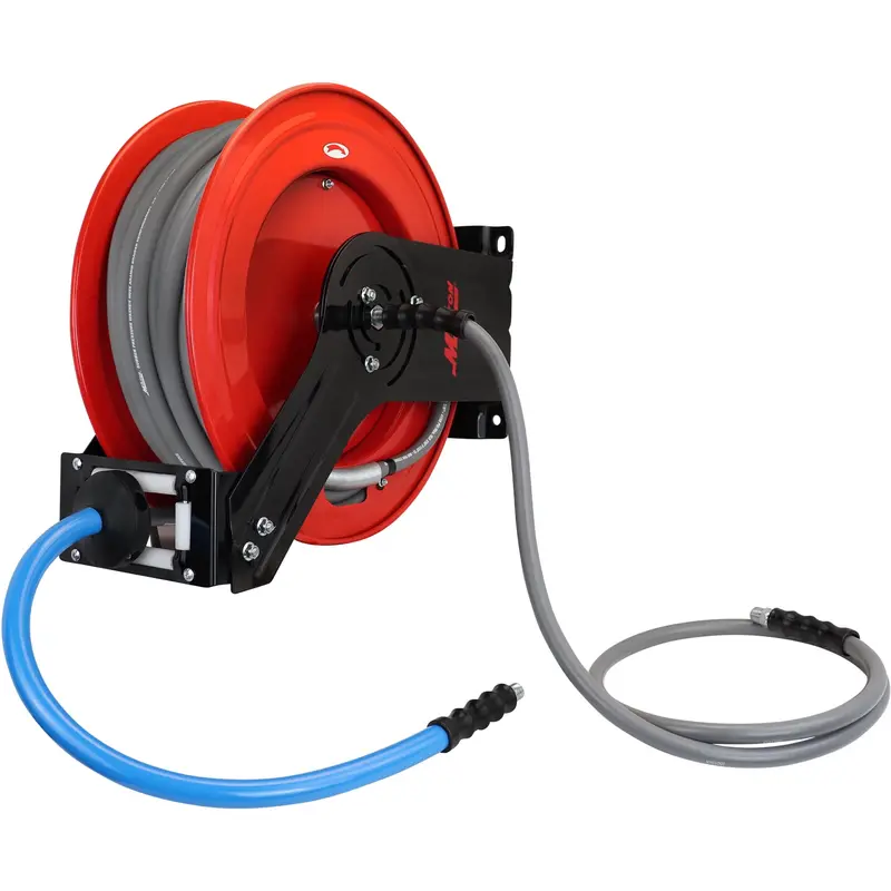 All-in-One Dual-Arm Pressure Washer Reel – 100′ Aramid-Braided Hose, 4,100 PSI Rated