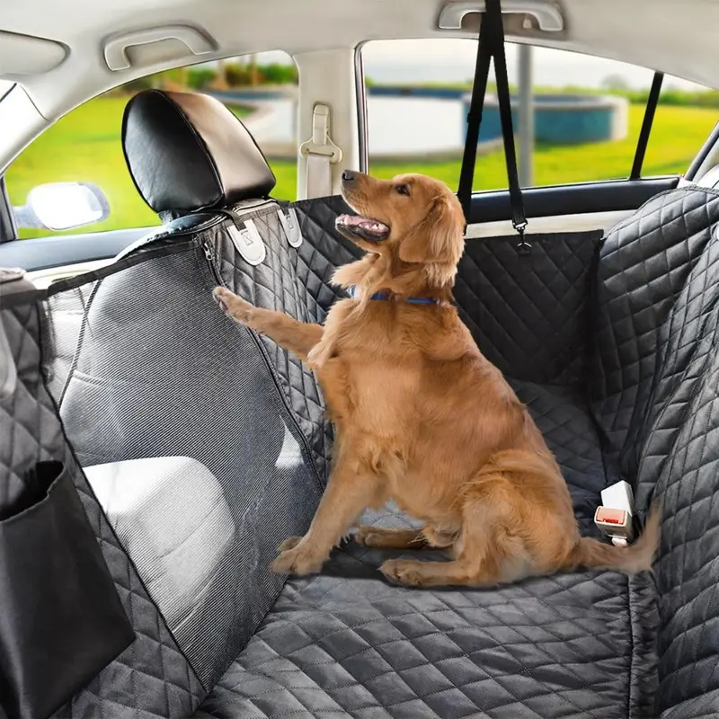 All-Weather Pet Car Seat Protector – Durable, Non-Slip Waterproof Cover