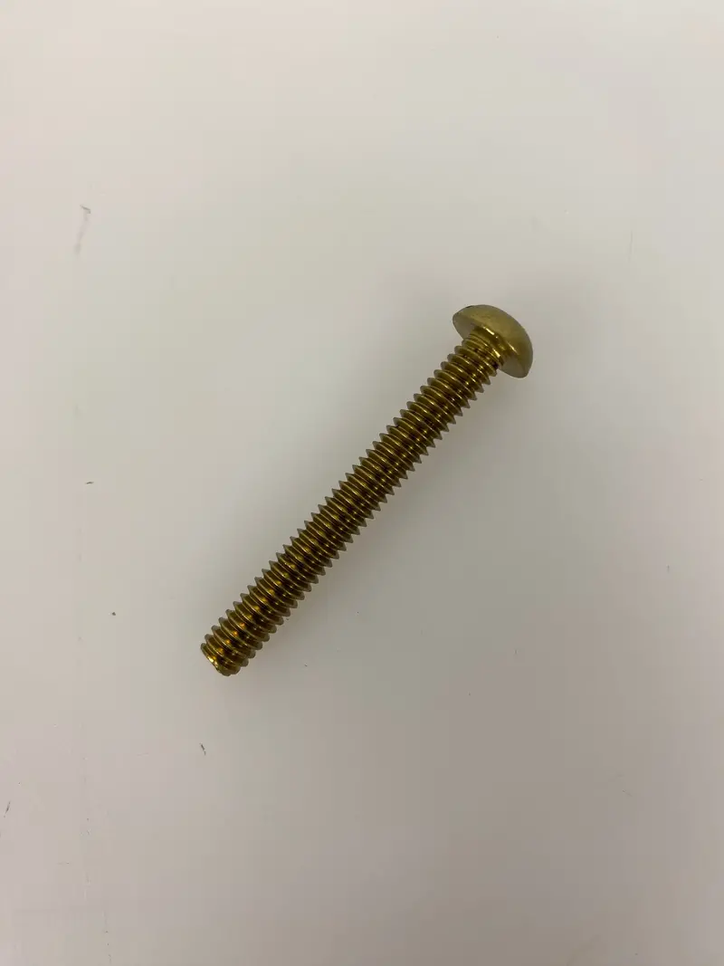 Alma Bolt Brass Round Slotted Machine Screw – 1/4″-20 × 2″, Pack of 100