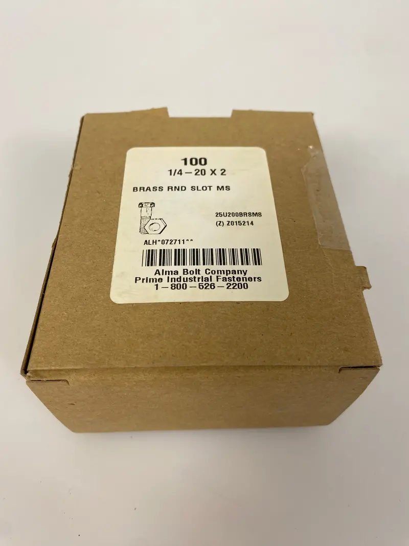 Alma Bolt Company Brass Round-Head Slotted Machine Screw
