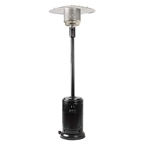 Amazon Basics 46,000 BTU Propane Patio Heater – Wheeled Outdoor Heater for Residential & Commercial Use (Havana Bronze)