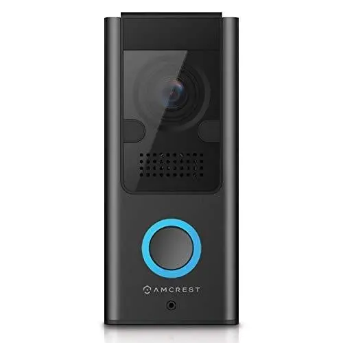 Amcrest AD110 1080P Wired Video Doorbell – Smart Outdoor WiFi Door Camera with PIR Motion Detection, 140° Field of View & Two-Way Audio