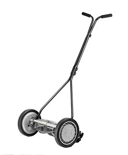 American Lawn Mower 16-Inch 5-Blade Reel Push Mower – Lightweight, Eco-Friendly Lawn Care Tool (Gray)