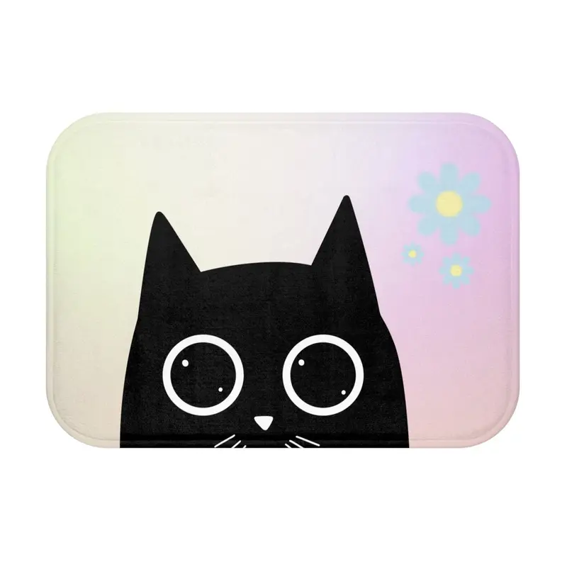 Anime-Style Cat Bath Mat – Cute Non-Slip Floor Mat