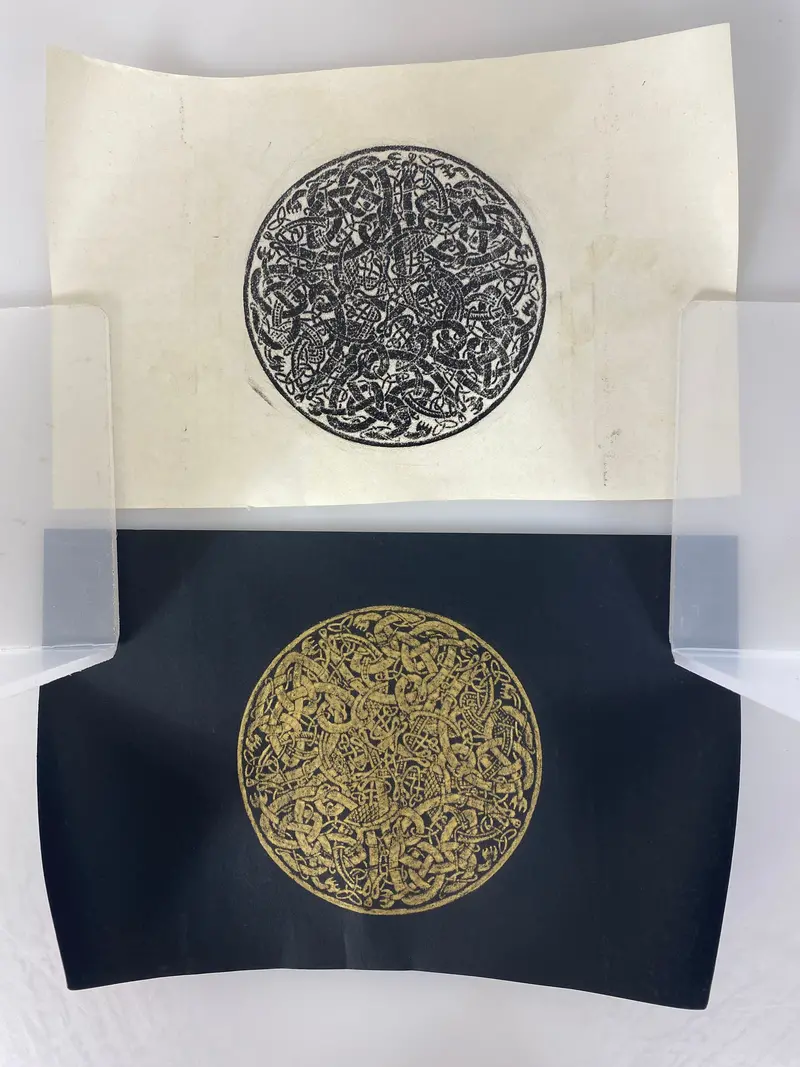 Antique Brass Etchings Featuring Westminster Abbey Architecture