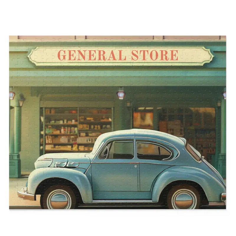 Antique General Store Front Jigsaw Puzzle – 500-Piece Vintage Puzzle