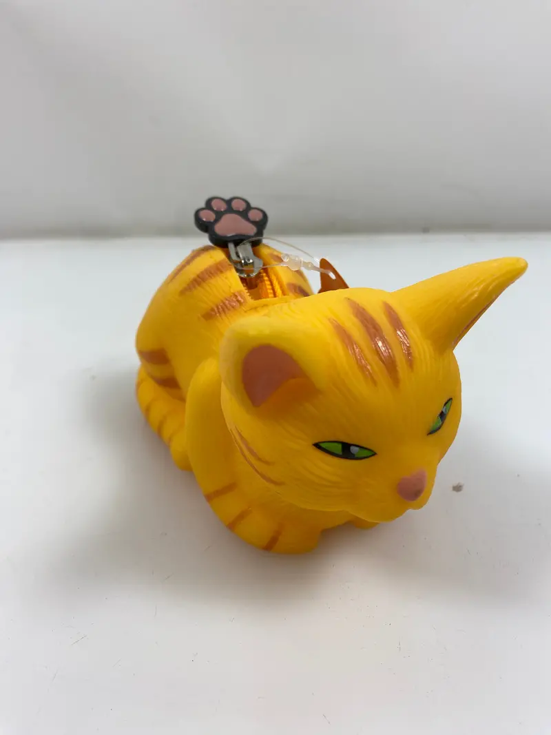 Archie McPhee Orange Cat Coin Purse – Fun Feline Zippered Accessory