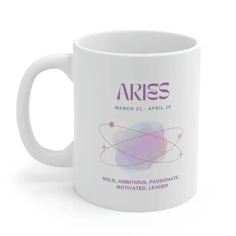 Aries Zodiac Mug – Bold and Energetic Fire Sign Design
