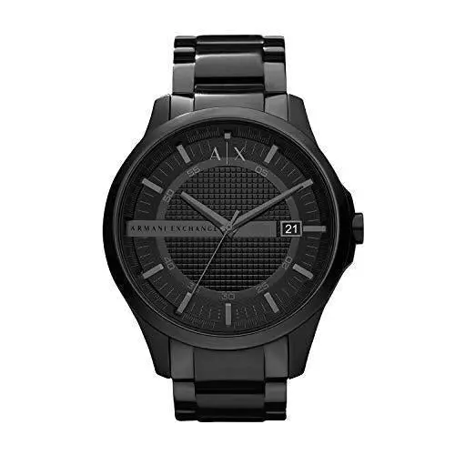 Armani Exchange AX2104 Men’s Watch – Stainless Steel Case, Black Dial & Strap, Modern Minimalist Design