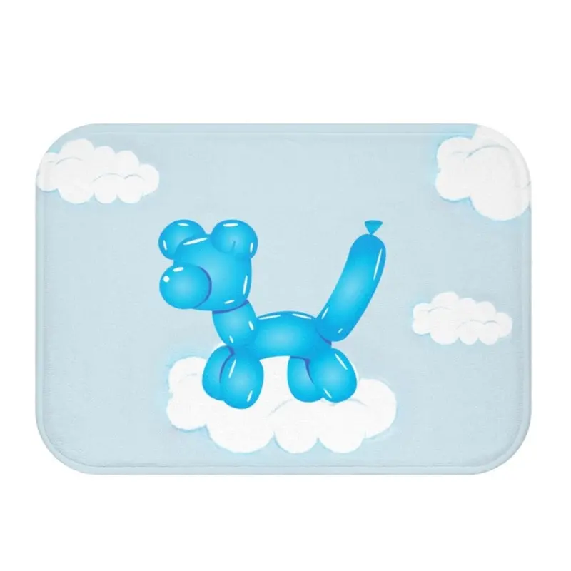 Balloon Dog on Clouds Non-Slip Bath Mat – Whimsical Bathroom Accent