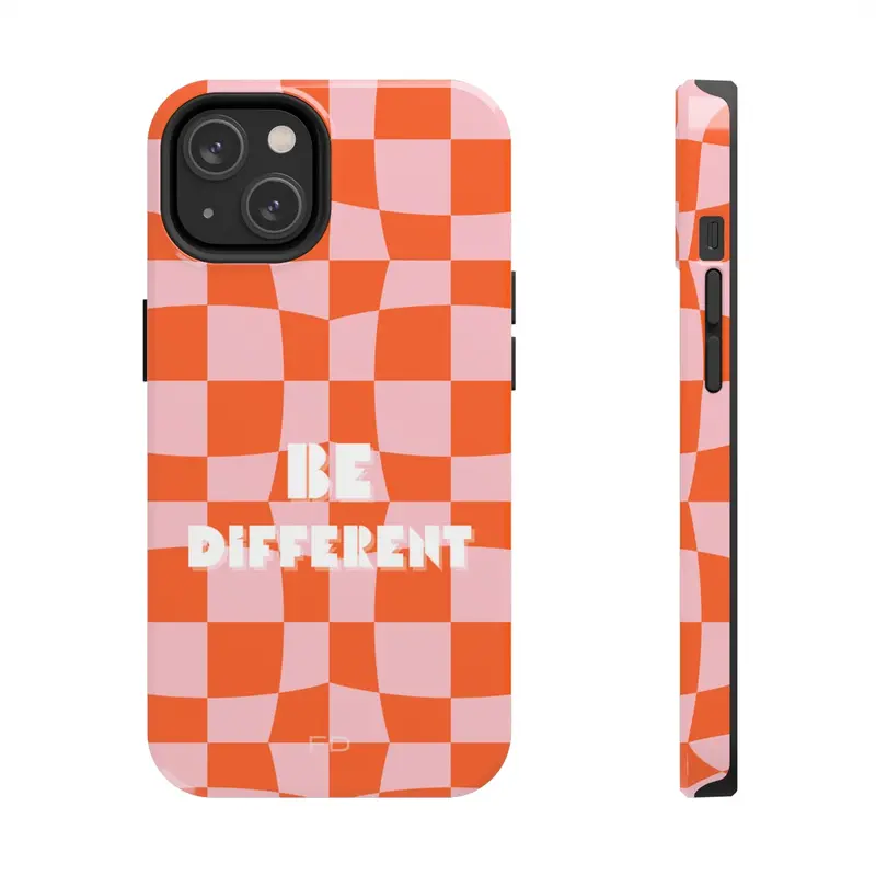 ‘Be Different’ iPhone Case – Stylish Slim Fit with Qi Charging Support