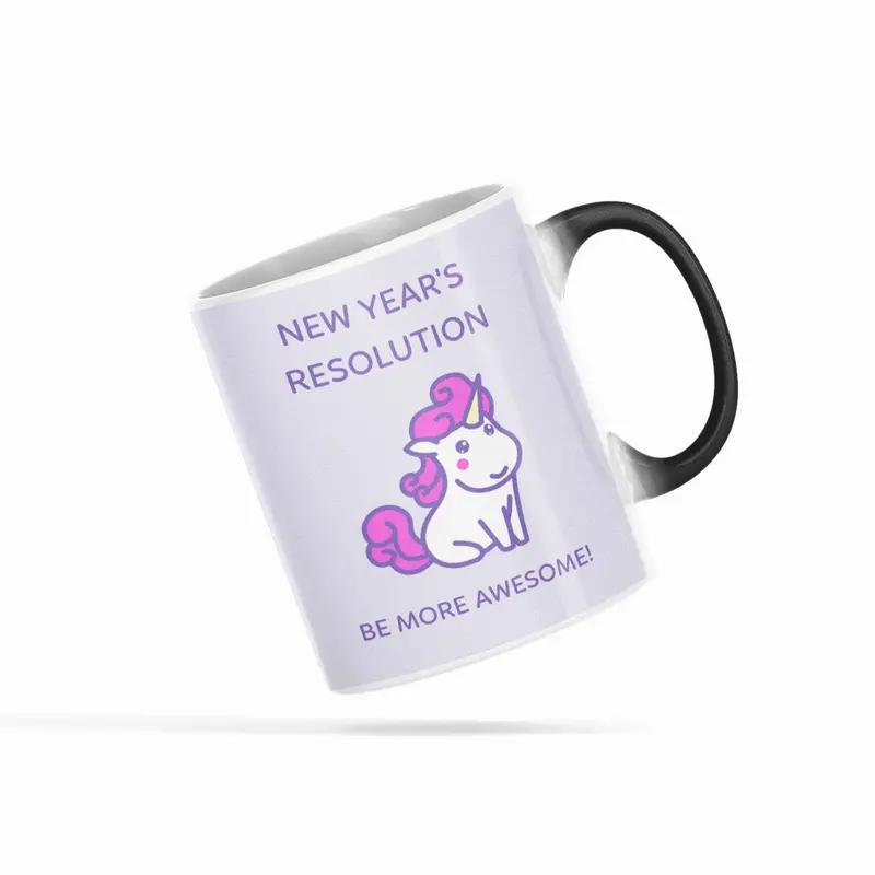 Be More Awesome Unicorn Mug – Heat-Activated Color-Changing Ceramic