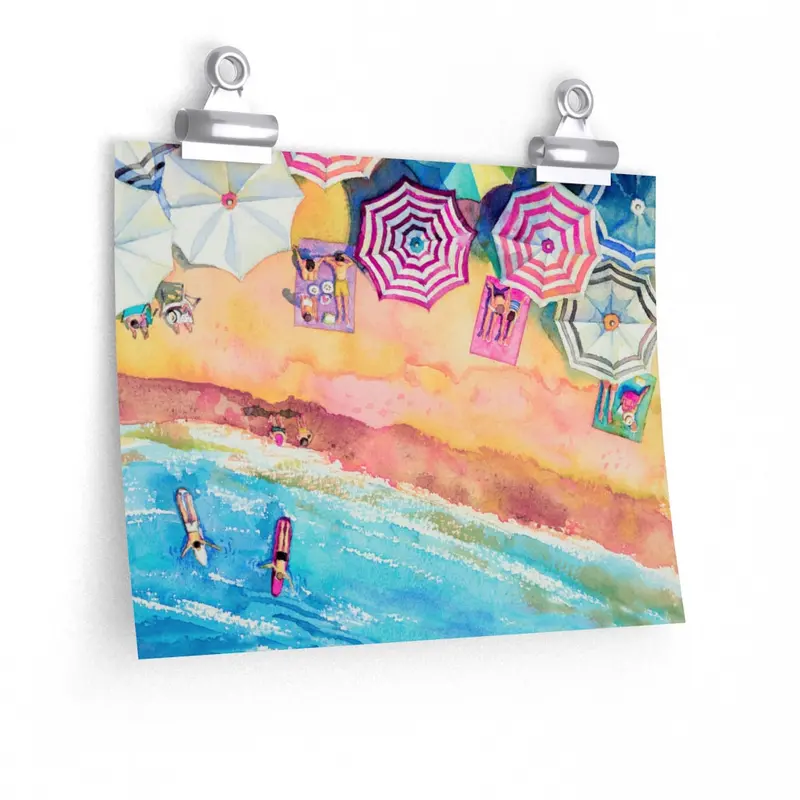 Beach-Themed Matte Horizontal Poster – Premium Print in 5 Size Options