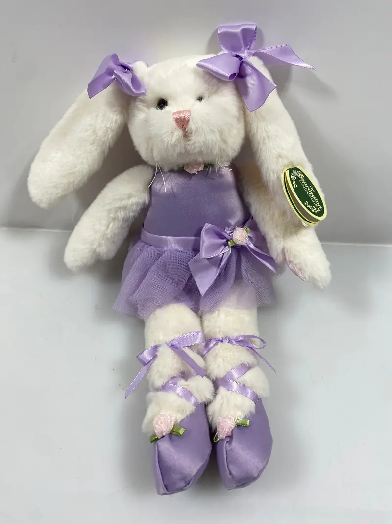 Bearington Collection Purple Ballerina Bunny Plush Animal