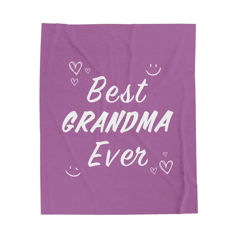 Best Grandma Ever Cozy Plush Fleece Throw