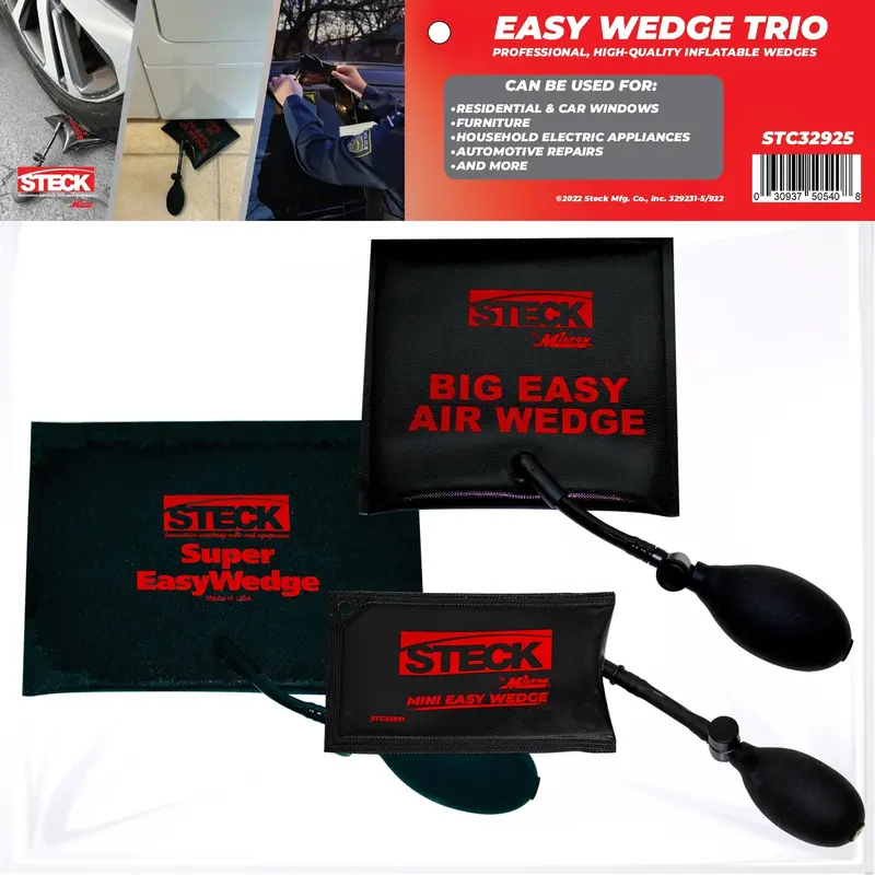 BigEasy® 6″ x 6″ Inflatable Air Wedge – Commercial Air Shim for Vehicle Access & Alignment