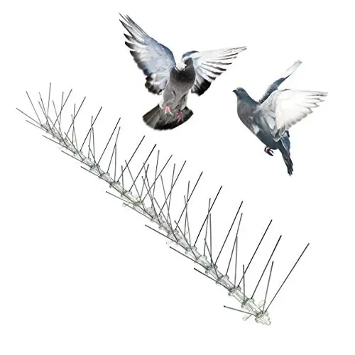Bird-X STS-50 Stainless Steel Bird Spikes – 6-Inch Width, 50-Foot Roll for Rooftop & Surface Pest Deterrence